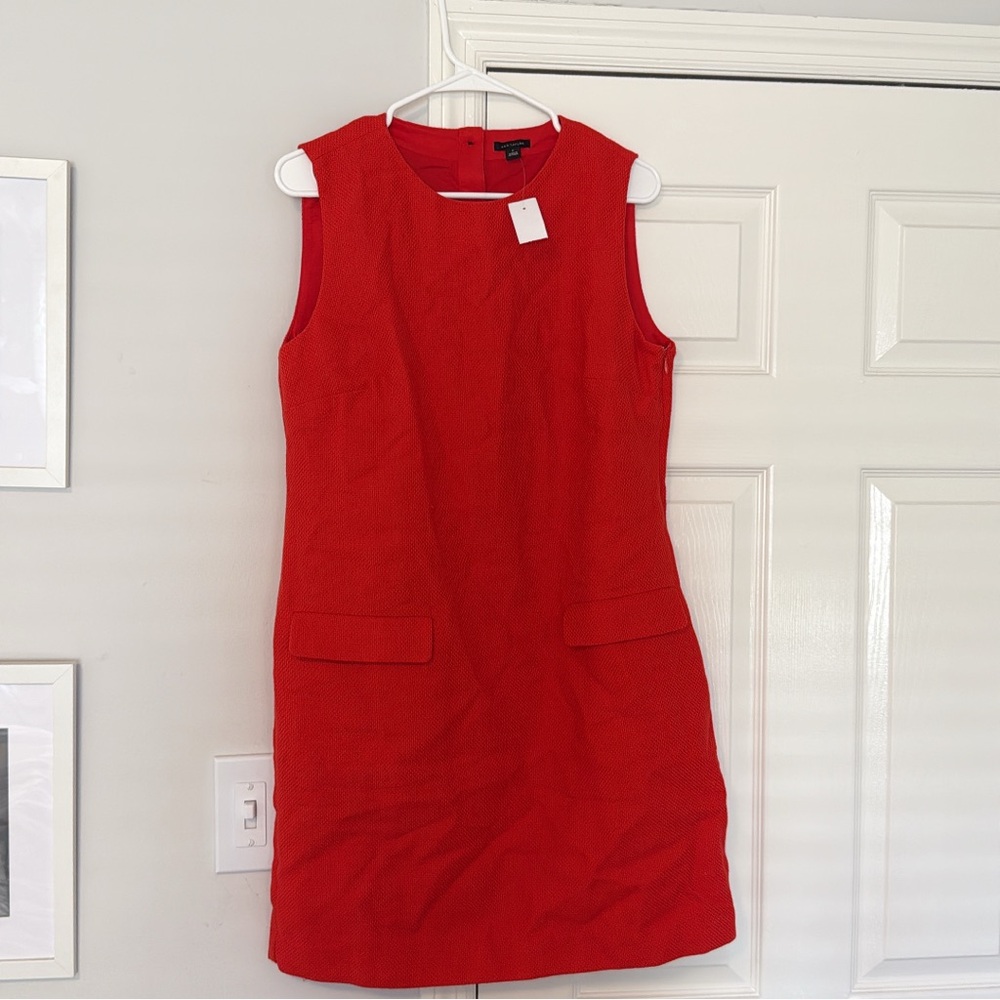 JCREW Red Sleeveless Dress